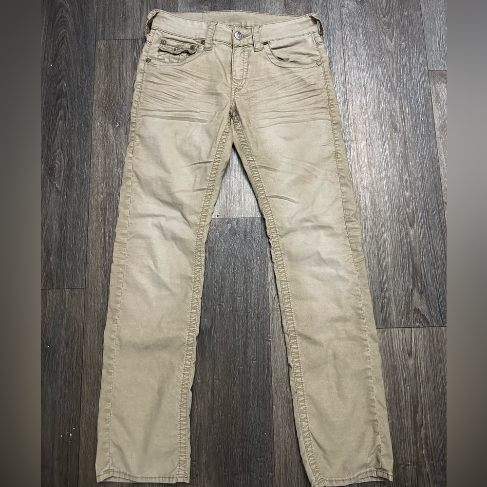 True Religion Men's Slim Straight Jeans - Tan